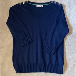 3/4 sleeve blue top